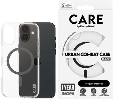 PanzerGlass CARE by PG BLK MagSafe iPhone16 6.1 (Apple - iPhone 2024 6.1'') Transparant