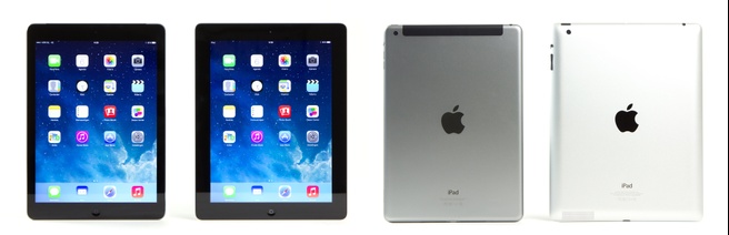 Apple iPad Air versus iPad 4