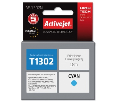 Activejet Activejet AE-1302N inkt (vervanging van Epson T1302; Supreme; 18 ml; blauw)