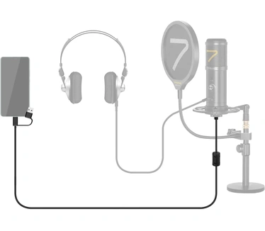 7RYMS UC-UC OTG Digitale Audiokabel USB-C-USB-C - 2m