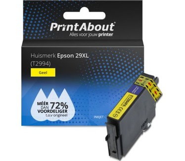 PrintAbout Huismerk Epson 29XL (T2994) Inktcartridge Geel Hoge capaciteit