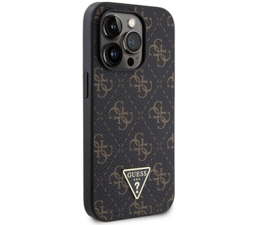 Guess 4G Triangle Logo Back Case - iPhone 14 Pro (6.1") - Zwart Zwart