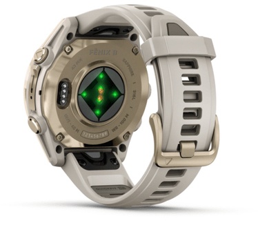 Garmin fēnix 8, 43mm, RVS body, Sapphire Glass, Goud (Beige)