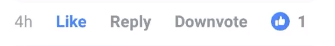 Facebook downvote
