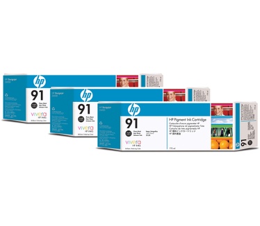 HP 91 3-pack 775-ml Photo Black Ink Cartridges