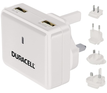 Duracell Dual USB Wall Charger 2.4A &1A