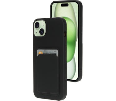 Mobiparts Classic TPU Case with Cardholder Apple iPhone 15 Plus Matt Black