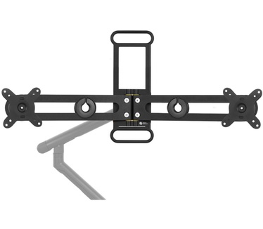BakkerElkhuizen BE Universal Crossbar, Twee schermen met slechts één monitorarm.