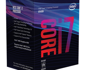 Verpakkingen van achtste generatie Intel Core i5 en i7