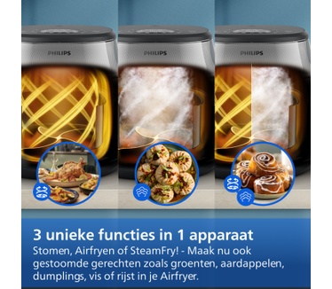 Philips Novaplus Philips Airfryer 5000-serie met stoom 7,2 l