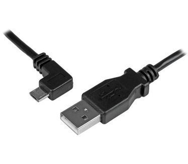 Startech.com Micro-USB Oplaad en sync kabel M/M linksgehoekte Micro-USB 24 AWG 0.5 m