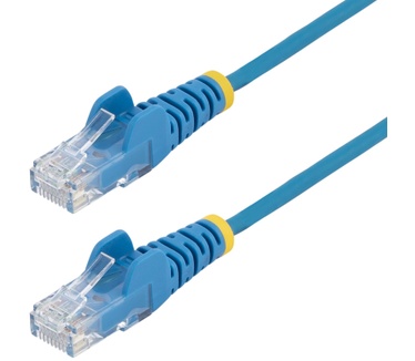 Startech.com 10m Dunne CAT6 Ethernet Kabel, Blauw, Snagless, 100W PoE, UTP, LSZH, 28AWG Pure Koperdraad, Slim RJ45 Netwerk Patchkabel met Trekontlasting, Fluke Getest