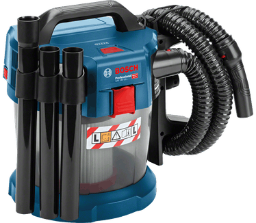 Bosch GAS 18V-10 L + 2x 5.0Ah accu's, snellader en accessoireset