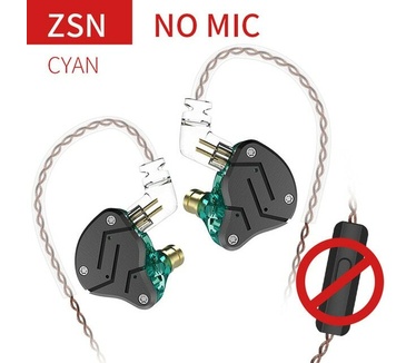 KZ Acoustics KZ ZSN – 1BA + 1DD, zonder mic (Cyaan)