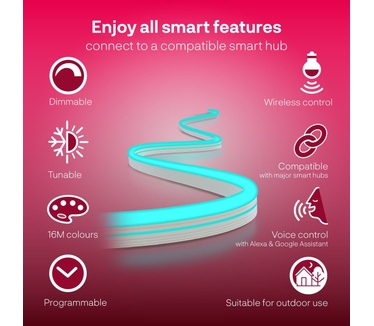 Innr Smart Outdoor Flex Light lichtslang - 2m - RGBW - Zigbee 3.0