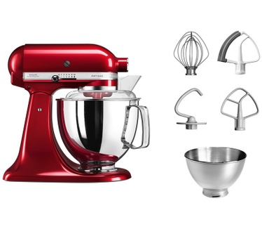 KitchenAid Artisan 5KSM175PSECA met extra accessoires Appelrood