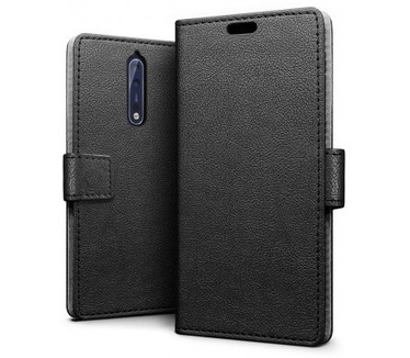 qMust Nokia 8 Wallet Hoesje Zwart