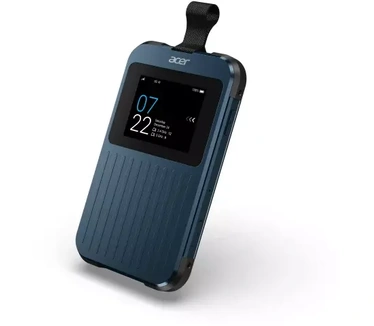 Acer Connect ENDURO M3 5G Mobile Wi-Fi. Soort apparaat: Modem/router voor mobiele netwerken, Kleur van het product: Blauw, Materiaal behuizing: Polycarbonaat (PC). Wi-Fi-standaarden: 802.11a, 802.11b, 802.11g, Wi-Fi 4 (802.11n), Wi-Fi 5 (802.11ac), Wi-Fi