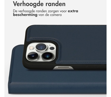 Accezz Premium Leather 2 in 1 Wallet Bookcase iPhone 14 Pro Max - Donkerblauw