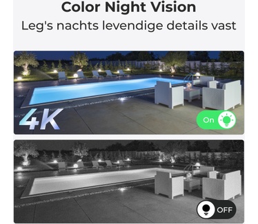 Reolink W330 - 4K Wi-Fi 6 camera, 2,4/5 GHz dual-band wifi, nachtzicht in kleur, detectie van personen/voertuigen/dieren