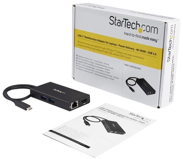 Startech.com USB-C multiport adapter met 4K HDMI 2x USB-A poorten 60W PD zwart
