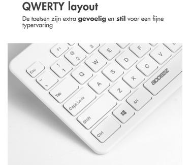 Accezz Premium Desktop QWERTY Bluetooth Keyboard - Wit