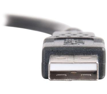 CablesToGo 2m USB 2.0 A mannelijk naar A mannelijke kabel – Zwart