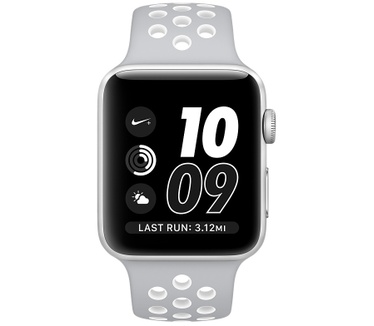 Apple Watch Series 2 Nike+ (Sportbandje, 42mm) Zilver (Wit)