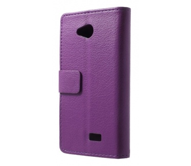 Kees Lederlook Portemonnee Hoesje LG F60 - Paars