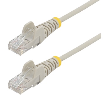 Startech.com 5m Dunne CAT6 Ethernet Kabel, Grijs, Snagless, 100W PoE, UTP, LSZH, 28AWG Pure Koperdraad, Slim RJ45 Netwerk Patchkabel met Trekontlasting, Fluke Getest
