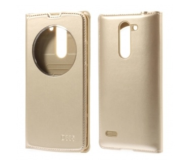 qMust LG L Bello View Circle Case - hoesje met venster - goud