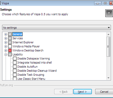 Vispa 0.5 screenshot