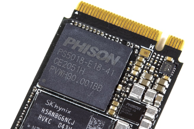 Close-up ssd met Phison-controller