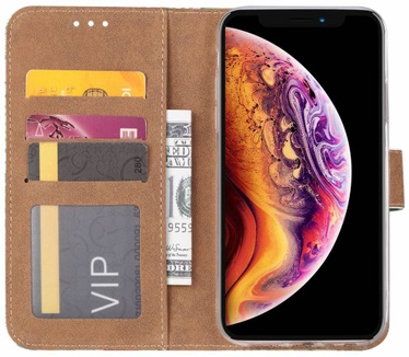 Don't Touch My Phone print lederen Bookcase hoesje voor de Apple iPhone XR - Zwart (Apple iPhone XR) Zwart
