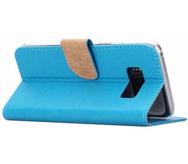 Luxe Lederen Bookcase hoesje voor de Samsung Galaxy S8 - Blauw (Samsung Galaxy S8) Blauw