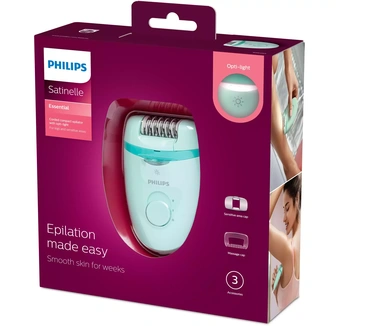 Philips Satinelle Essential Met Opti-light, Compacte epilator met snoer