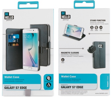 BeHello Samsung Galaxy S7 Edge Wallet Case Black