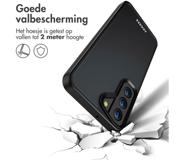 Accezz Rugged Frosted Backcover Samsung Galaxy S22 - Zwart