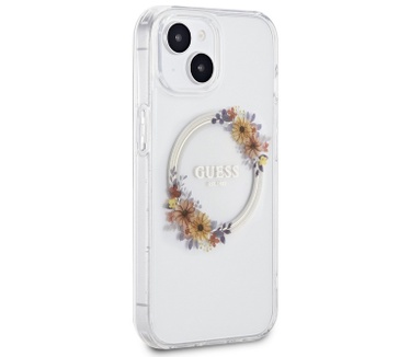 Guess Glossy Ring Back Case - Apple iPhone 15 Plus (6.7") - Clear Transparant