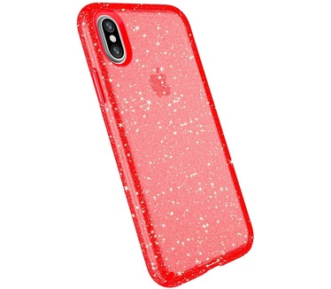 Speck Presidio Clear + Glitter Apple iPhone X/XS Red Fireworks