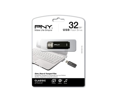 PNY Classic Attaché 32GB Zwart