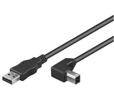 Techly USB 2.0 Cable A Male / B Male Angled 0.5m ICOC U-AB-005-ANG