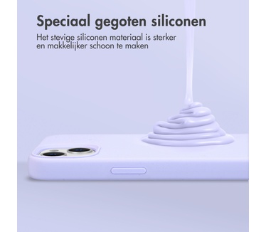 Accezz Liquid Silicone Backcover iPhone 15 Pro - Paars