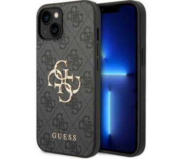 Guess 4G Metal Logo Back Case Apple iPhone 15 Plus (6.7") - Grijs Grijs