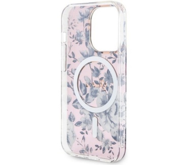 Guess Flower MagSafe Back Case - iPhone 14 Pro Max (6.7") - Roze Roze