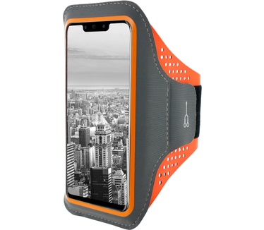 Mobiparts Comfort Fit Sport Armband Huawei Mate 20 Lite Neon Orange