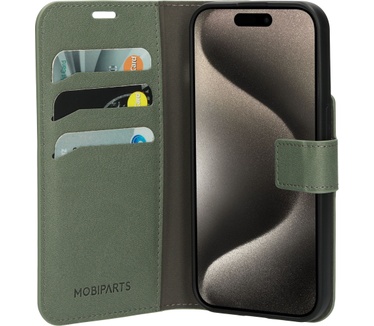 Mobiparts Classic Wallet Case Apple iPhone 15 Pro Stone Green