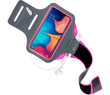 Mobiparts Comfort Fit Sport Armband Samsung Galaxy A20e (2019) Neon Pink