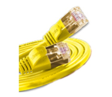Triotronik F/UTP Cat6, 0.25m Geel