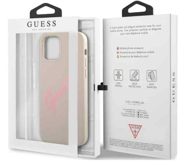 Guess Silicone Vintage Back Cover Apple iPhone 12 Pro Max - Grijs Grijs